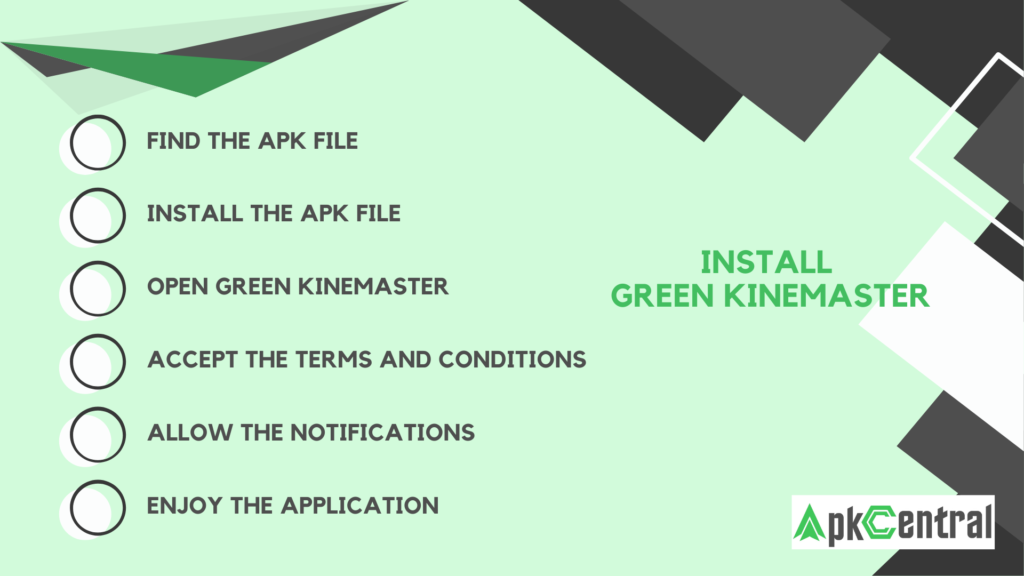 How to install green KineMaster