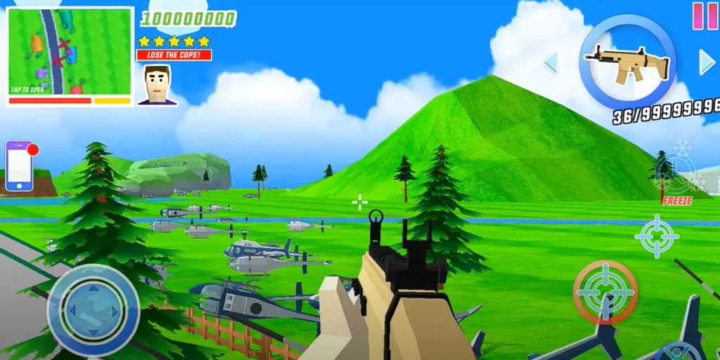 Dude Theft Wars mod menu Weapons